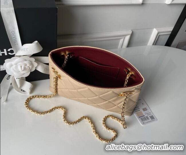 Good Product Chanel Lambskin Leather Small Shopping Bag AS6248 Beige 2026
