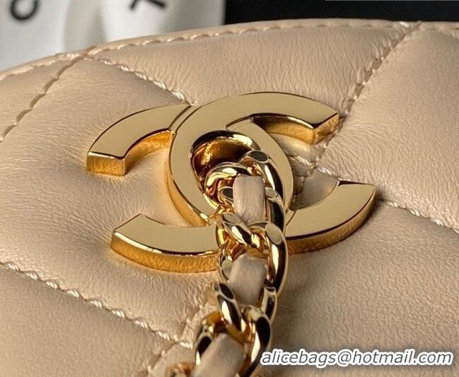 Good Product Chanel Lambskin Leather Small Shopping Bag AS6248 Beige 2026