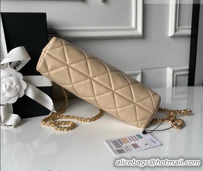 Good Product Chanel Lambskin Leather Small Shopping Bag AS6248 Beige 2026
