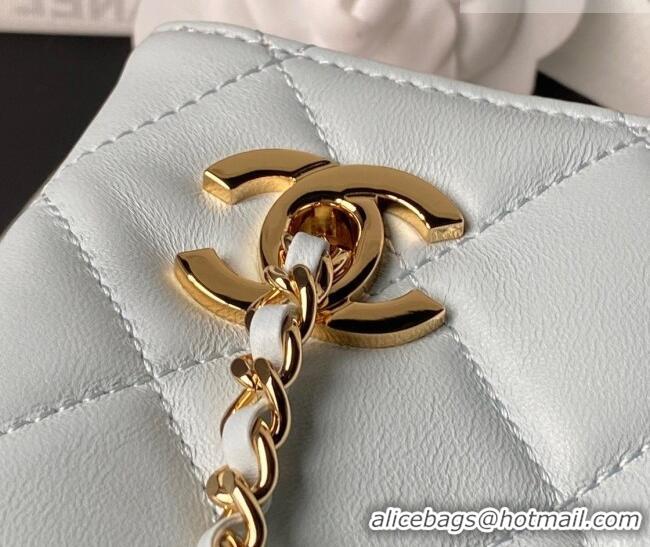 Buy Cheap Chanel Lambskin Leather Small Shopping Bag AS6248 Light Blue 2026