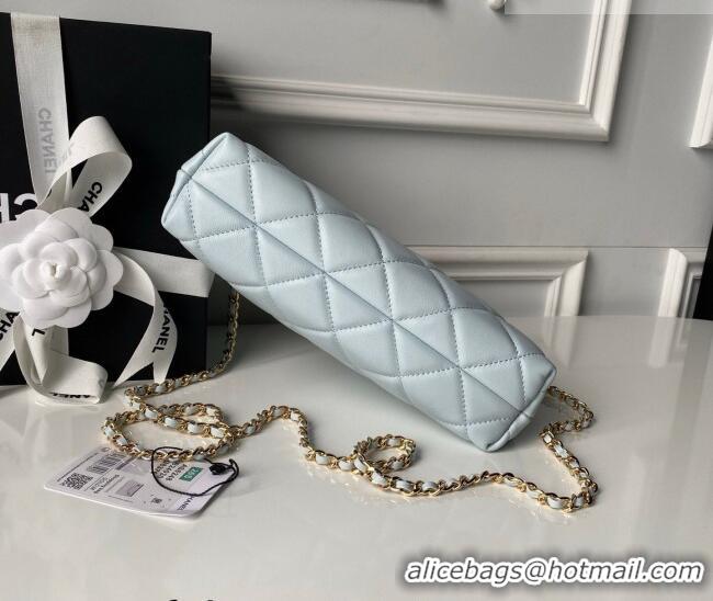 Buy Cheap Chanel Lambskin Leather Small Shopping Bag AS6248 Light Blue 2026