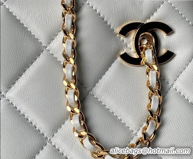 Buy Cheap Chanel Lambskin Leather Small Shopping Bag AS6248 Light Blue 2026