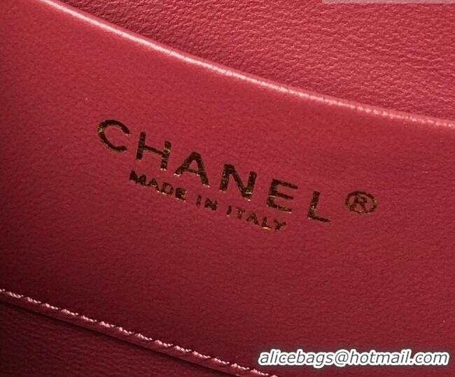Best Price Chanel Lambskin Leather Small Shopping Bag AS6248 Dark Burgundy 2026
