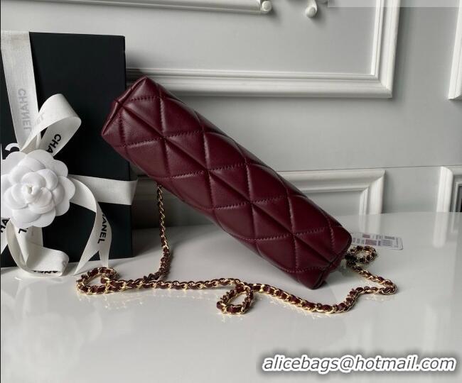 Best Price Chanel Lambskin Leather Small Shopping Bag AS6248 Dark Burgundy 2026