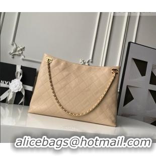 Big Discount Chanel Lambskin Leather Shopping Bag AS6241 Beige 2026