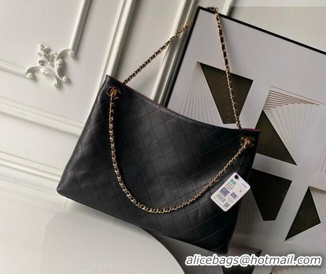 Top Quality Chanel Lambskin Leather Shopping Bag AS6241 Black 2026