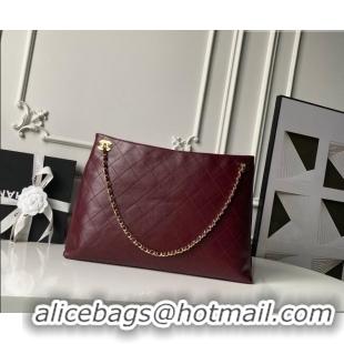 Luxury Discount Chanel Lambskin Leather Shopping Bag AS6241 Burgundy 2026