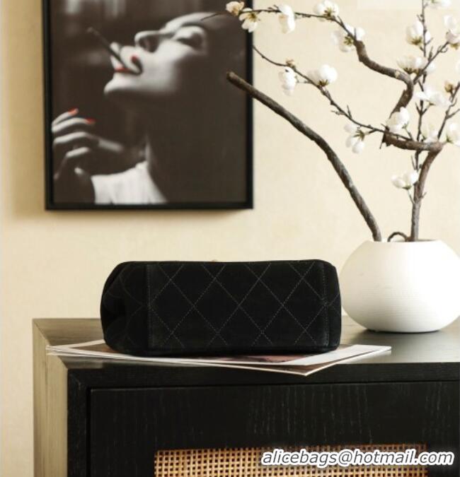 Top Quality Chanel Suede Flap Bag CH041703 Black 2026