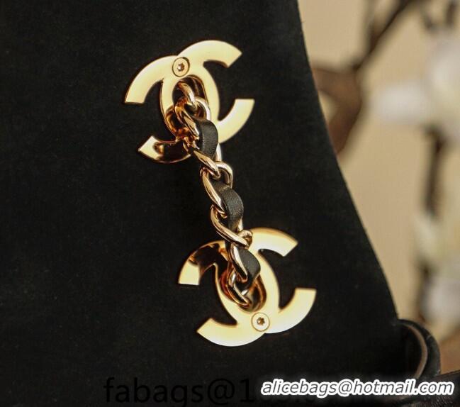 Top Quality Chanel Suede Flap Bag CH041703 Black 2026