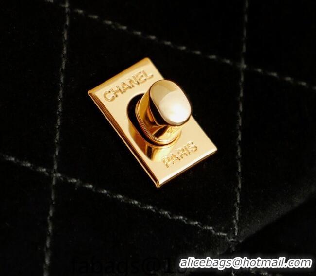 Top Quality Chanel Suede Flap Bag CH041703 Black 2026