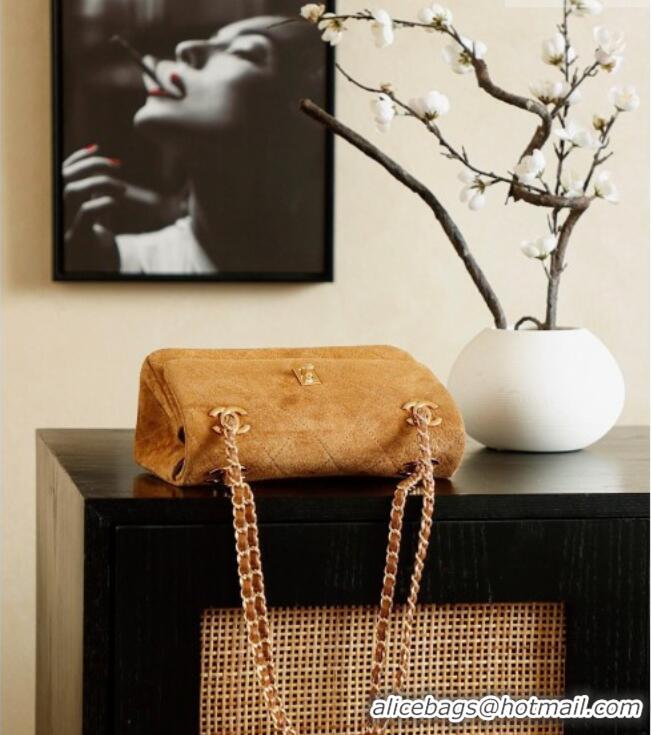 Reasonable Price Chanel Suede Flap Bag CH041703 Brown 2026