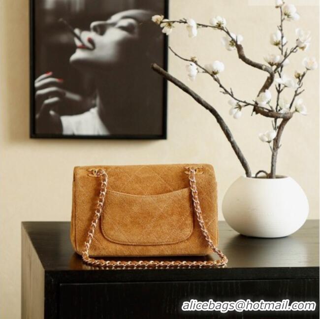 Reasonable Price Chanel Suede Flap Bag CH041703 Brown 2026