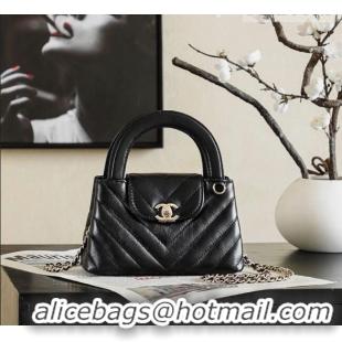 Good Product Chanel Shiny Lambskin Leather Mini Shopping Bag AS4416 Black 2026