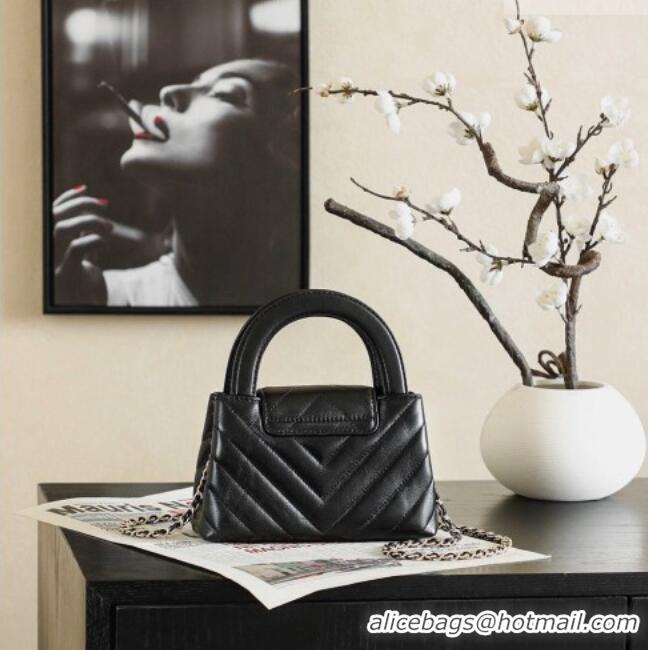 Good Product Chanel Shiny Lambskin Leather Mini Shopping Bag AS4416 Black 2026