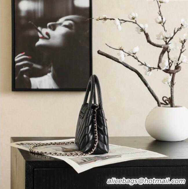 Good Product Chanel Shiny Lambskin Leather Mini Shopping Bag AS4416 Black 2026