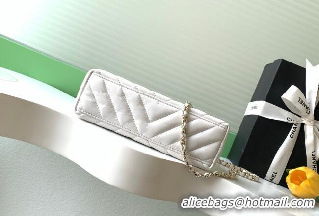 Reasonable Price Chanel Shiny Lambskin Leather Mini Shopping Bag AS4416 White 2026