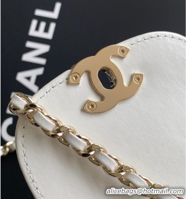 Reasonable Price Chanel Shiny Lambskin Leather Mini Shopping Bag AS4416 White 2026