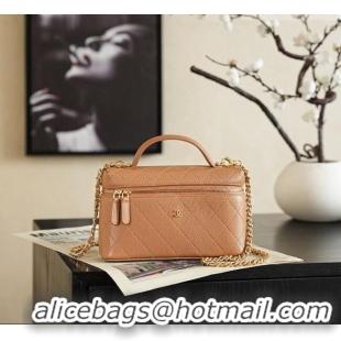 Best Price Chanel Goatskin Leather Vanity Case AP5100 Caramel 2026