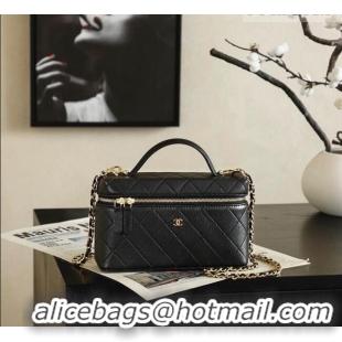 Buy Discount Chanel Goatskin Leather Vanity Case AP5100 Black 2026