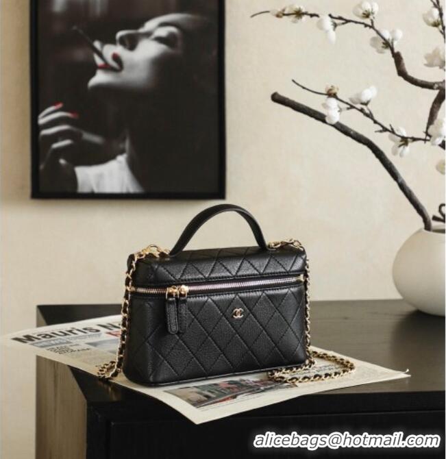 Buy Discount Chanel Goatskin Leather Vanity Case AP5100 Black 2026