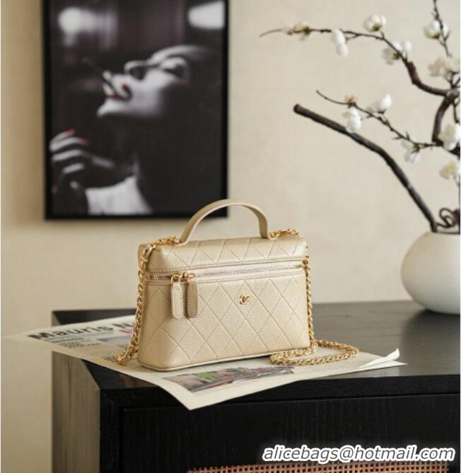 Promotional Chanel Goatskin Leather Vanity Case AP5100 Champagne 2026