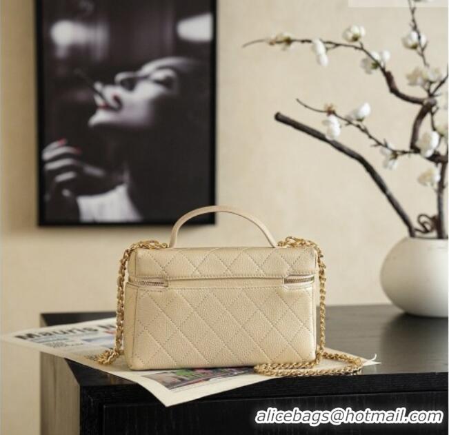 Promotional Chanel Goatskin Leather Vanity Case AP5100 Champagne 2026