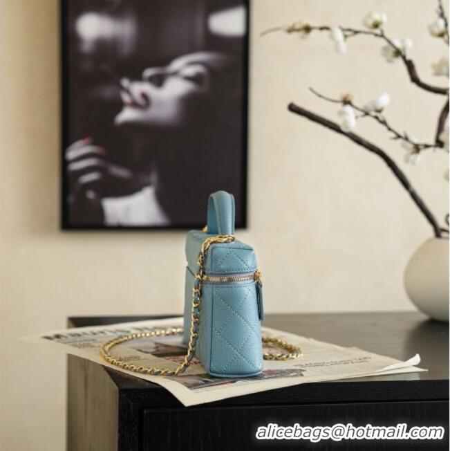 Cheap Discount Chanel Goatskin Leather Vanity Case AP5100 Blue 2026