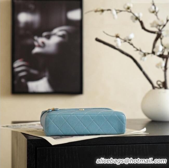 Cheap Discount Chanel Goatskin Leather Vanity Case AP5100 Blue 2026