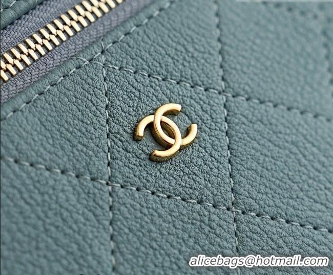 Cheap Discount Chanel Goatskin Leather Vanity Case AP5100 Blue 2026