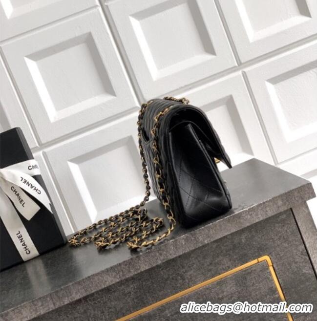 Discount Chanel Lambskin Leather & Charm Classic 11.12 Flap Handbag A01112 Black 2026