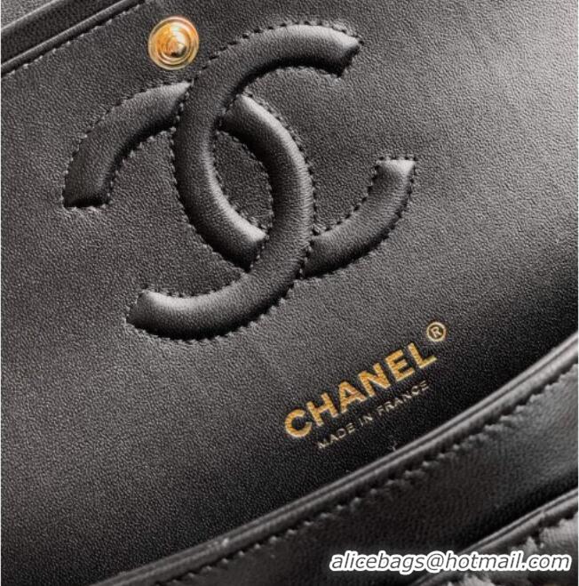 Discount Chanel Lambskin Leather & Charm Classic 11.12 Flap Handbag A01112 Black 2026