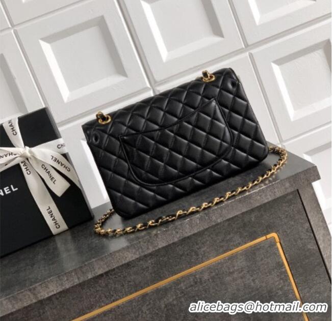 Discount Chanel Lambskin Leather & Charm Classic 11.12 Flap Handbag A01112 Black 2026