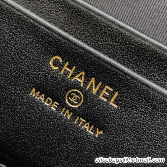 Top Grade Chanel Classic Vanity with Chain in Quilted Grained Calfskin CH041704 Black 2026