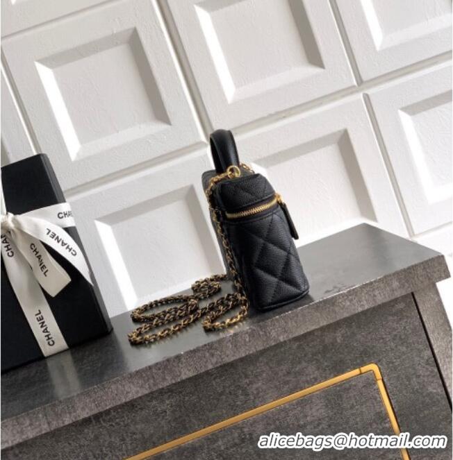Top Grade Chanel Classic Vanity with Chain in Quilted Grained Calfskin CH041704 Black 2026