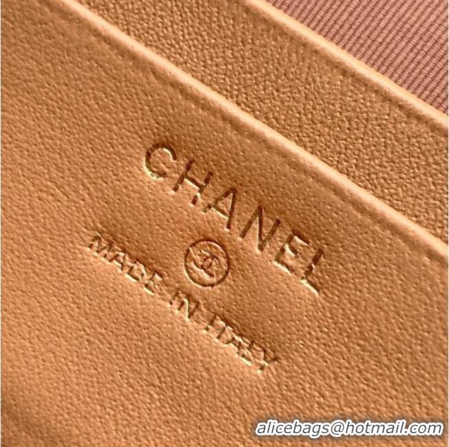 Well Crafted Chanel Classic Vanity with Chain in Quilted Grained Calfskin CH041704 Khaki 2026