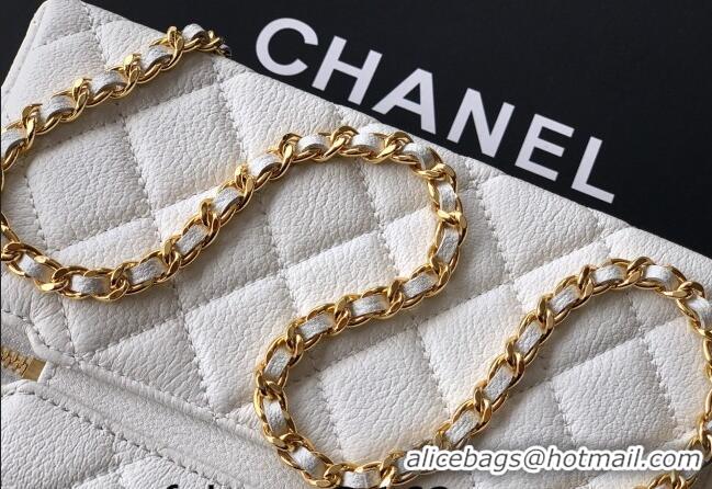 Most Popular Chanel Classic Vanity with Chain in Quilted Grained Calfskin CH041704 White 2026