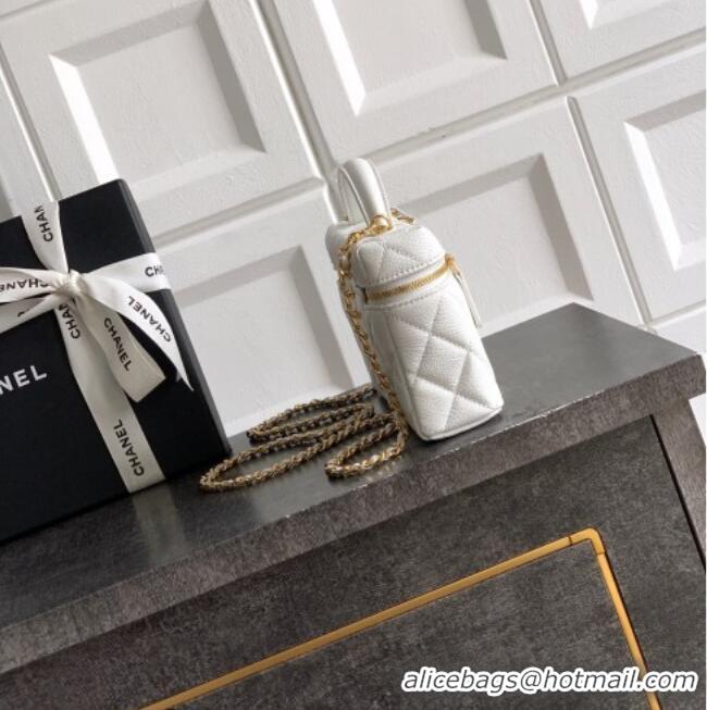 Most Popular Chanel Classic Vanity with Chain in Quilted Grained Calfskin CH041704 White 2026
