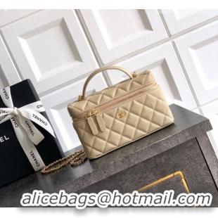 Big Discount Chanel Classic Vanity with Chain in Quilted Grained Calfskin CH041704 Champagne 2026