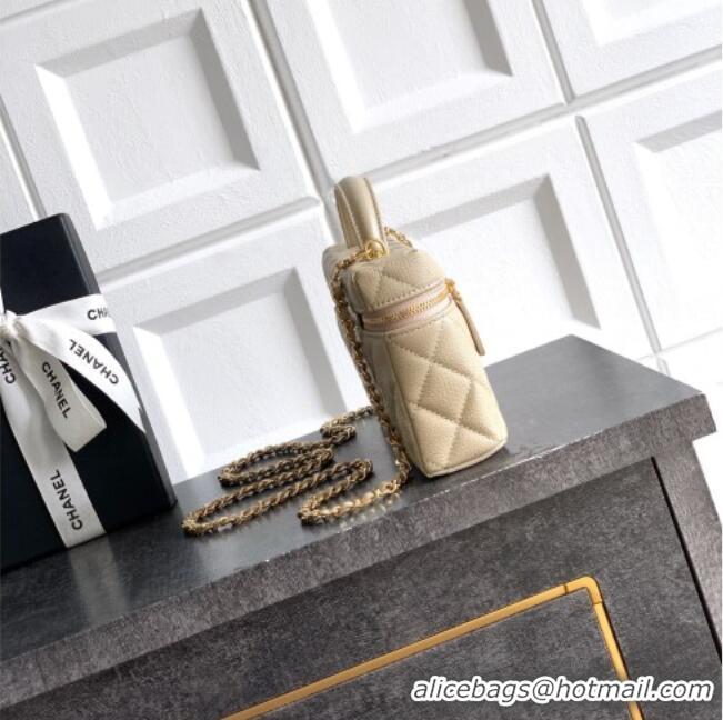 Big Discount Chanel Classic Vanity with Chain in Quilted Grained Calfskin CH041704 Champagne 2026