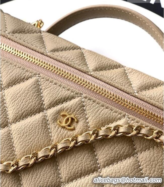 Big Discount Chanel Classic Vanity with Chain in Quilted Grained Calfskin CH041704 Champagne 2026