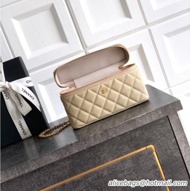 Big Discount Chanel Classic Vanity with Chain in Quilted Grained Calfskin CH041704 Champagne 2026