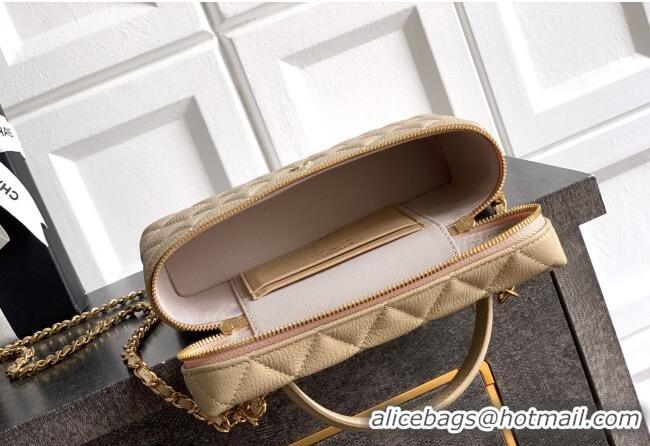 Big Discount Chanel Classic Vanity with Chain in Quilted Grained Calfskin CH041704 Champagne 2026