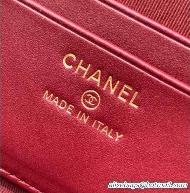 Trendy Design Chanel Vanity with Chain in Chevron Grained Calfskin AP5212 Light Beige 2026