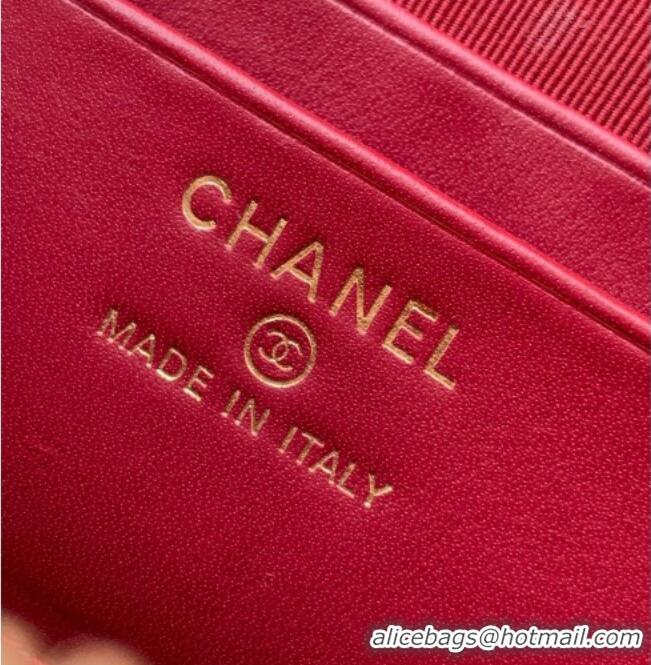 Grade Design Chanel Vanity with Chain in Chevron Grained Calfskin AP5212 Bean Paste Green 2026