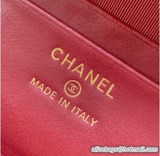 Trendy Design Chanel Vanity with Chain in Chevron Grained Calfskin AP5212 Sakura Pink 2026