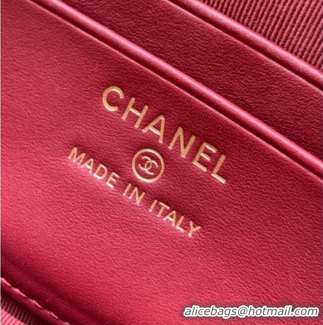 New Fashion Chanel Vanity with Chain in Chevron Grained Calfskin AP5212 Egg Yellow 2026