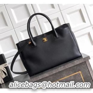 Famous Brand Chanel Grained Calfskin Large Shopping Bag AS6056 Black/Gold 2026