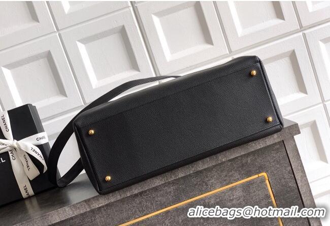 Famous Brand Chanel Grained Calfskin Large Shopping Bag AS6056 Black/Gold 2026