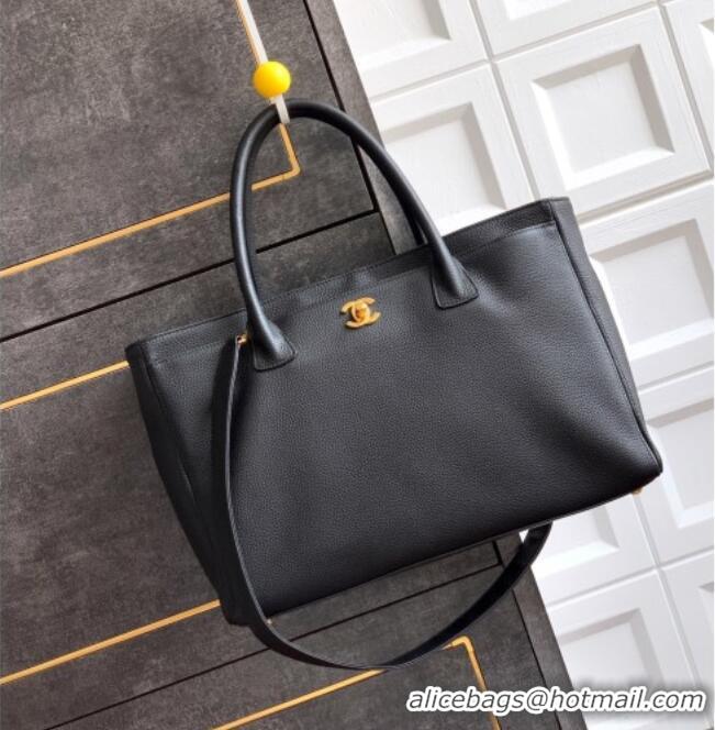 Famous Brand Chanel Grained Calfskin Large Shopping Bag AS6056 Black/Gold 2026