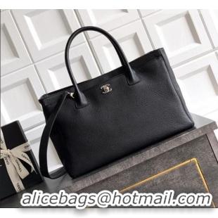Grade Quality Chanel Grained Calfskin Large Shopping Bag AS6056 Black/Silver 2026